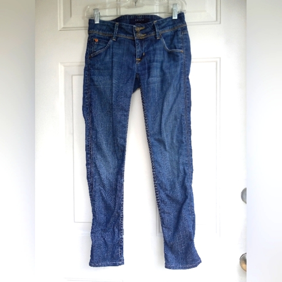 Hudson W422DHA Denim Low Rise Straight Skinny Med Wash Jeans Size 25 NWOT - Picture 1 of 12